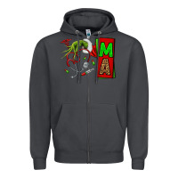 Smoke Christmas Character Nurse Zipper Hoodie - NancyCooperArtShop