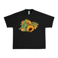 Black cactus leopard sunflower glitter  patch Urban Heavy Tee - AdoDesignShop