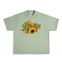 Oil Green cactus leopard sunflower glitter  patch Urban Heavy Tee - AdoDesignShop