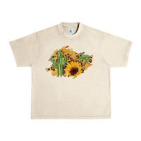 Sandshell cactus leopard sunflower glitter  patch Urban Heavy Tee - AdoDesignShop