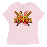 Bubblegum Pink softball sister Ladies Tee - AdoDesignShop