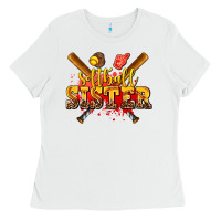 White softball sister Ladies Tee - AdoDesignShop