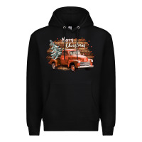 Black merry christmas truck Premium Hoodie - CowGirlArtShop