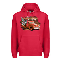Cardinal merry christmas truck Premium Hoodie - CowGirlArtShop