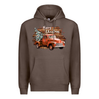 Coffee merry christmas truck Premium Hoodie - CowGirlArtShop