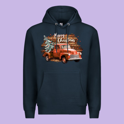 Merry Christmas Truck Premium Hoodie Designed By Cowgirlartshop