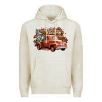 Oatmeal Heather merry christmas truck Premium Hoodie - CowGirlArtShop