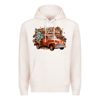 Pale Pink merry christmas truck Premium Hoodie - CowGirlArtShop