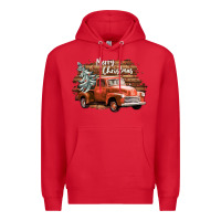 Red merry christmas truck Premium Hoodie - CowGirlArtShop