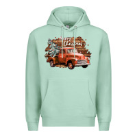 Seafoam merry christmas truck Premium Hoodie - CowGirlArtShop