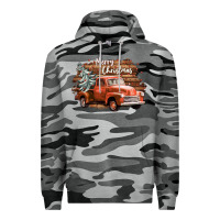 Slate Camo merry christmas truck Premium Hoodie - CowGirlArtShop