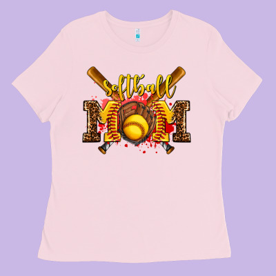 Softball Mom Ladies Tee Designed By Adodesignshop