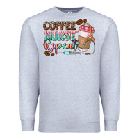 Heather Grey coffee nurse repeat Premium Sweatshirt - CowGirlArtShop