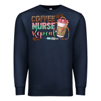 Navy coffee nurse repeat Premium Sweatshirt - CowGirlArtShop