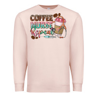 Pale Pink coffee nurse repeat Premium Sweatshirt - CowGirlArtShop