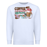 White coffee nurse repeat Premium Sweatshirt - CowGirlArtShop