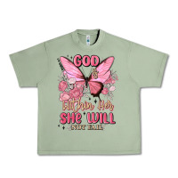 Oil Green god is within her she will not fail Urban Heavy Tee - MaliasSmallBusiness
