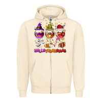 Sandshell Hallothanksmas wine glasses Zipper Hoodie - NancyCooperArtShop