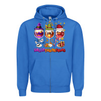 True Royal Hallothanksmas wine glasses Zipper Hoodie - NancyCooperArtShop