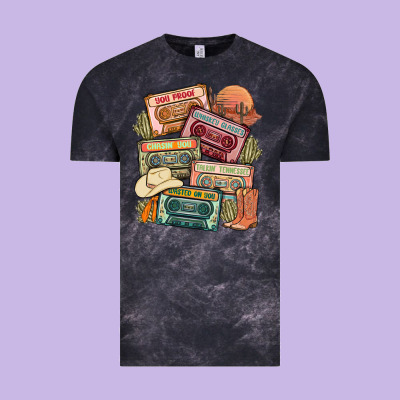 Country Cassette Tapes Vintage Tee Designed By Maliassmallbusiness