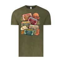 Vintage Olive country cassette tapes Vintage Tee - MaliasSmallBusiness