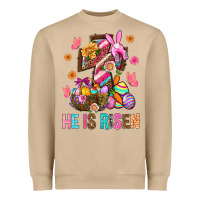 Mushroom He Is Risen Easter Heavyweight Sweatshirt - BundleAndBundleShop