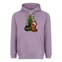 Lavender heifer cow gnomies christmas tree Heavyweight Hoodie - CowGirlArtShop