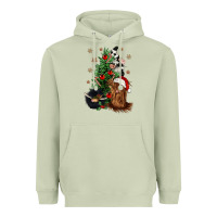 Matcha heifer cow gnomies christmas tree Heavyweight Hoodie - CowGirlArtShop