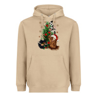 Heifer Cow Gnomies Christmas Tree Heavyweight Hoodie | Teevron
