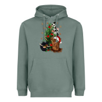 Sage heifer cow gnomies christmas tree Heavyweight Hoodie - CowGirlArtShop