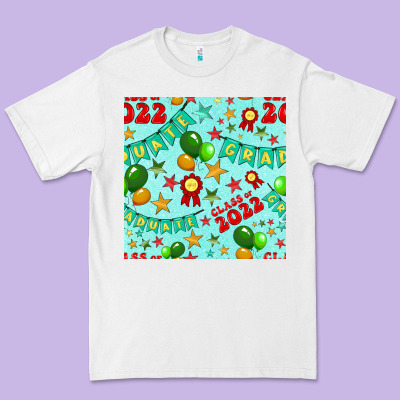 Class Of 2022 Graduation Seamless Pattern Premium Tee Designed By Bundleandbundleshop