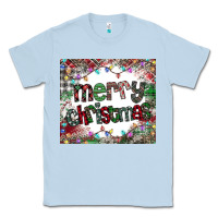 Dusty Blue merry Christmas Classic Tee - CowhideDigitalArt