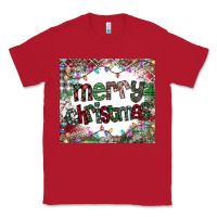 Red merry Christmas Classic Tee - CowhideDigitalArt