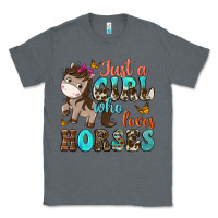 Charcoal Heather just a girl who loves horses Classic Tee - NancyCooperArtShop