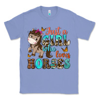Colony Blue just a girl who loves horses Classic Tee - NancyCooperArtShop