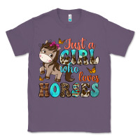 Lavender just a girl who loves horses Classic Tee - NancyCooperArtShop