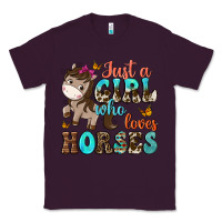 Plum just a girl who loves horses Classic Tee - NancyCooperArtShop