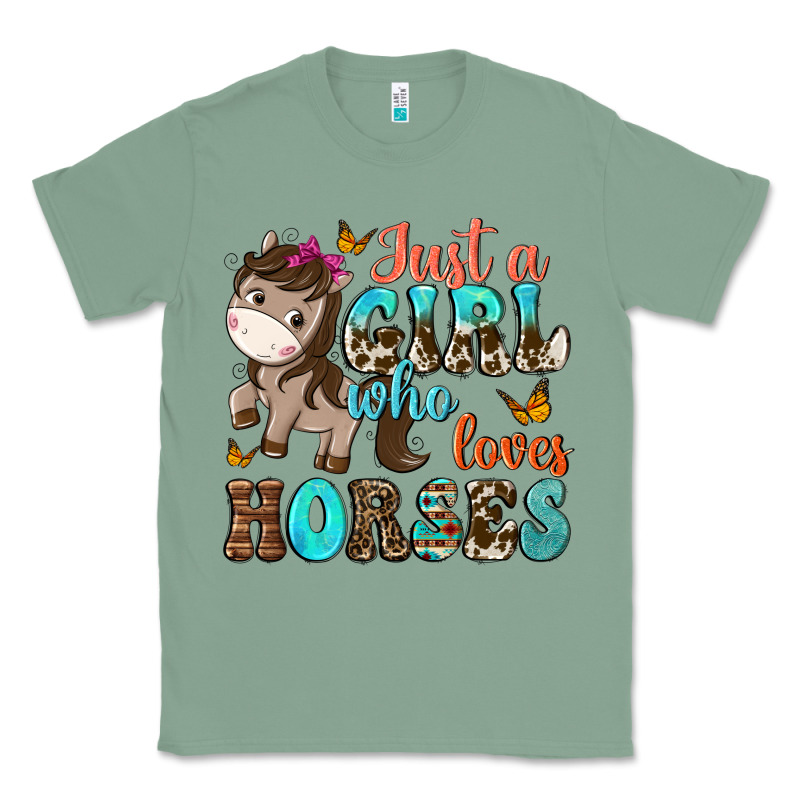 Just A Girl Who Loves Horses Classic Tee by NancyCooperArtShop | Teevron