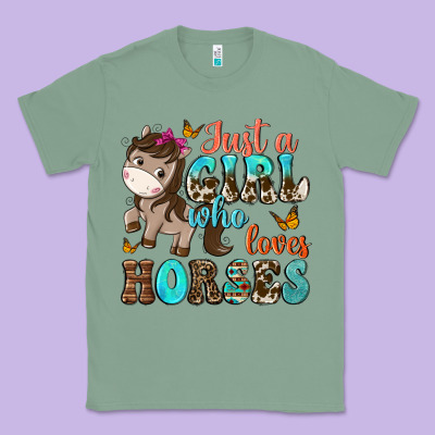 Just A Girl Who Loves Horses Classic Tee Designed By Nancycooperartshop