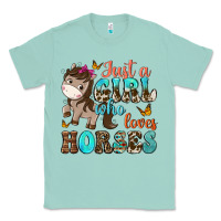 Seafoam just a girl who loves horses Classic Tee - NancyCooperArtShop