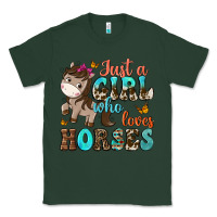 Sports Green just a girl who loves horses Classic Tee - NancyCooperArtShop