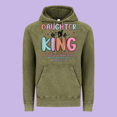 Daughter Of The King Vintage Hoodie Designed By Maliassmallbusiness