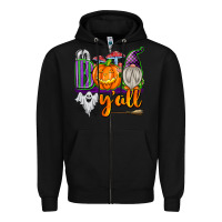 Black Boo Y'all Zipper Hoodie - texasbilliewilder