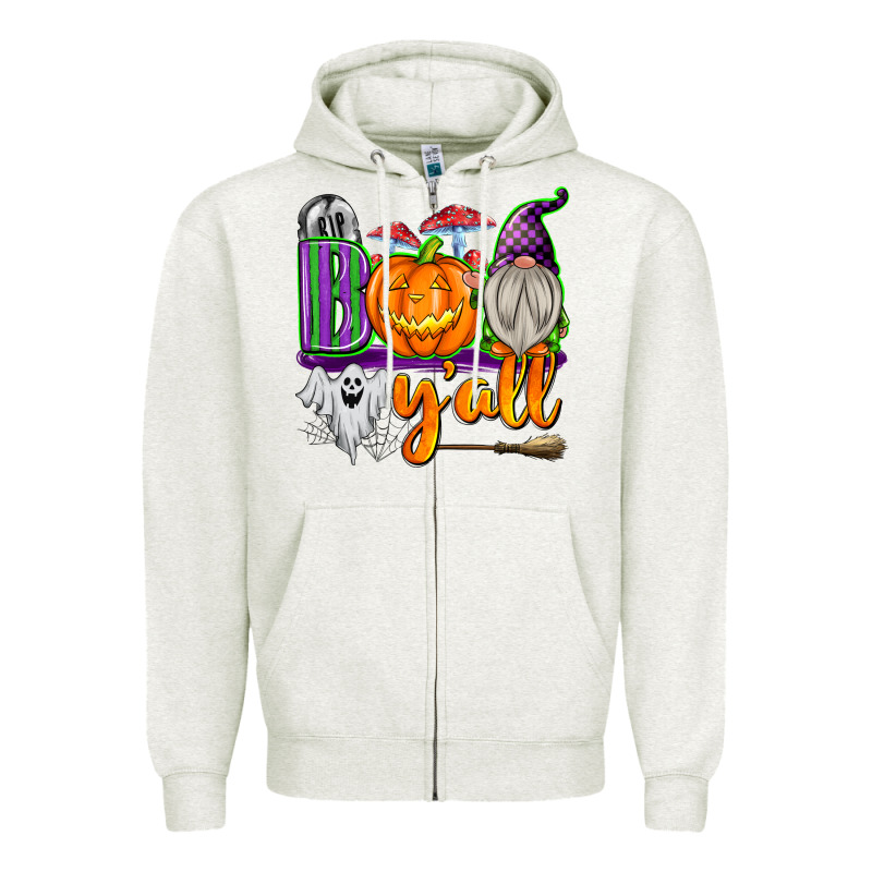 Boo Y'all Zipper Hoodie by texasbilliewilder | Teevron