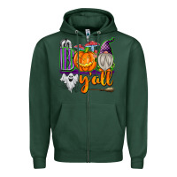 Sports Green Boo Y'all Zipper Hoodie - texasbilliewilder