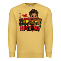 Antique Gold i am black history black boy peekaboo juneteenth Premium Sweatshirt - CowGirlArtShop