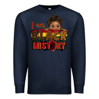 Navy i am black history black boy peekaboo juneteenth Premium Sweatshirt - CowGirlArtShop