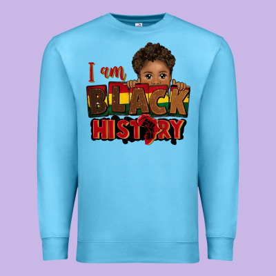 I Am Black History Black Boy Peekaboo Juneteenth Premium Sweatshirt Designed By Cowgirlartshop