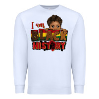 White i am black history black boy peekaboo juneteenth Premium Sweatshirt - CowGirlArtShop