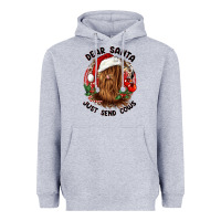 Heather Grey dear santa just send cows Heavyweight Hoodie - CowGirlArtShop